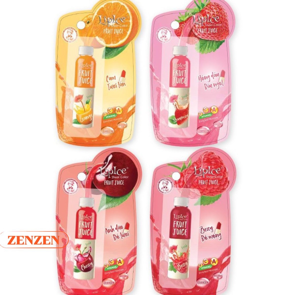 Son dưỡng môi có màu Lipice Sheer Color Fruit Juice 4g