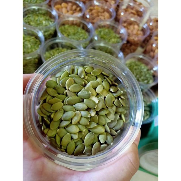500g nhân bí xanh sấy giòn ăn liền, làm sữa, làm bánh, ngũ cốc