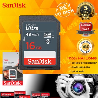 Thẻ nhớ 16gb sdhc sandisk ultra class 10 uhs-1 48mb/s