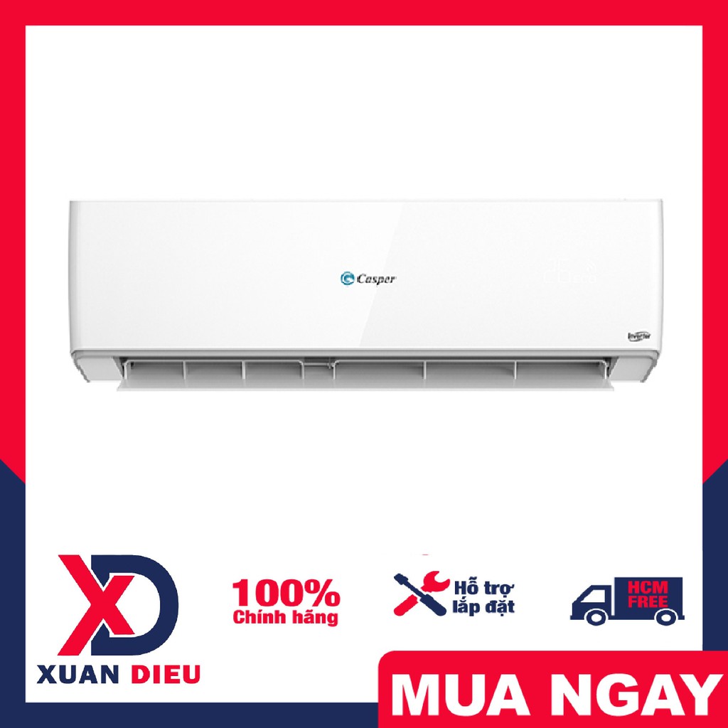 Điều hòa Casper HC-24IA32 24000BTU 1 chiều Inverter - Lưới lọc bụi ion bạc diệt khuẩn khử mùi hiệu quả Làm lạnh nhanh