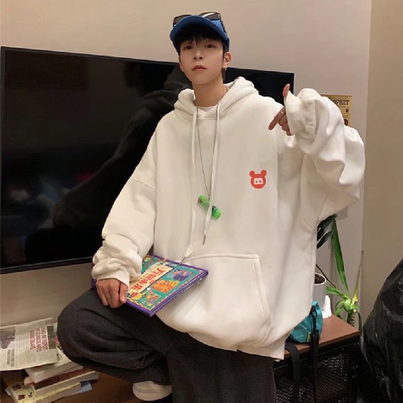 Áo hoodie Thể Thao Dáng Rộng In Chữ Phong Cách Hip Hop Đường Phố Mùa Đông Cho Nam Cỡ Lớn M-5XL