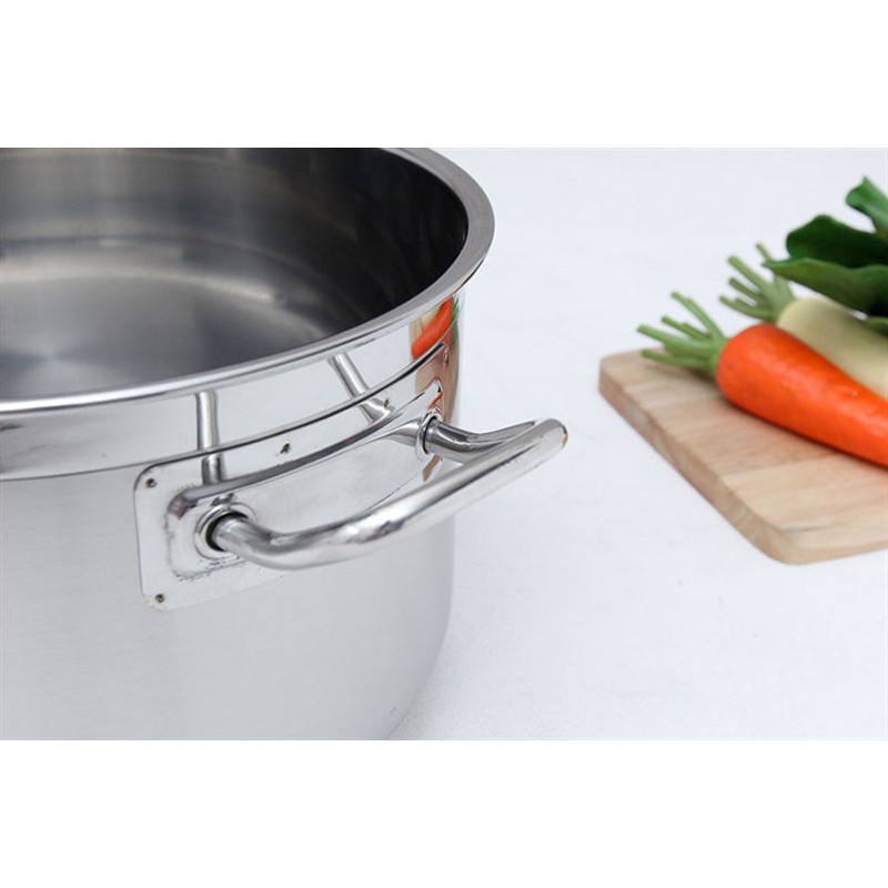 Bộ nồi xửng hấp inox 430 FiveStar Standard 3 đáy nắp kính ( 26cm / 28cm / 30cm / 32cm)