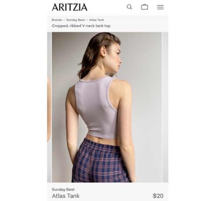 Áo 3 lỗ Aritzia