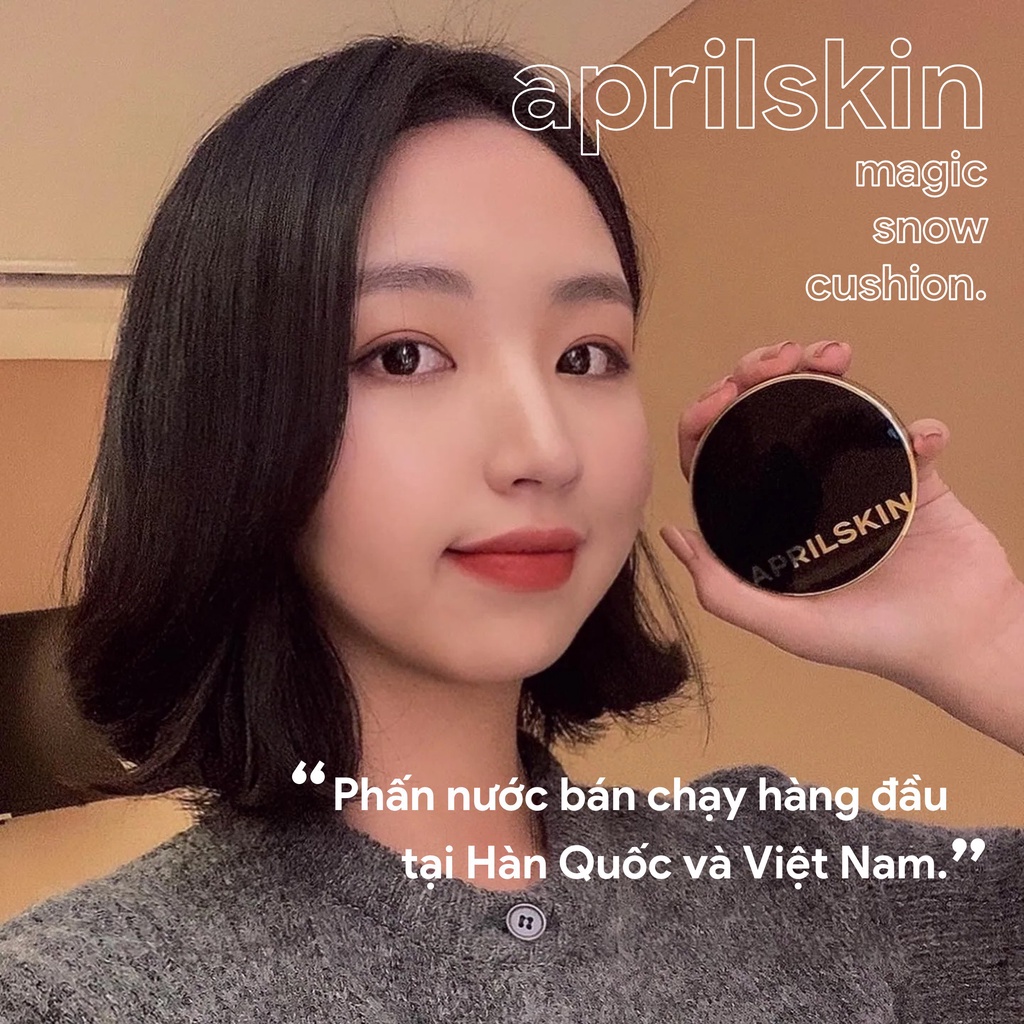 (Mẫu mới 2022) Phấn nước April skin Magic Snow Cushion 15g