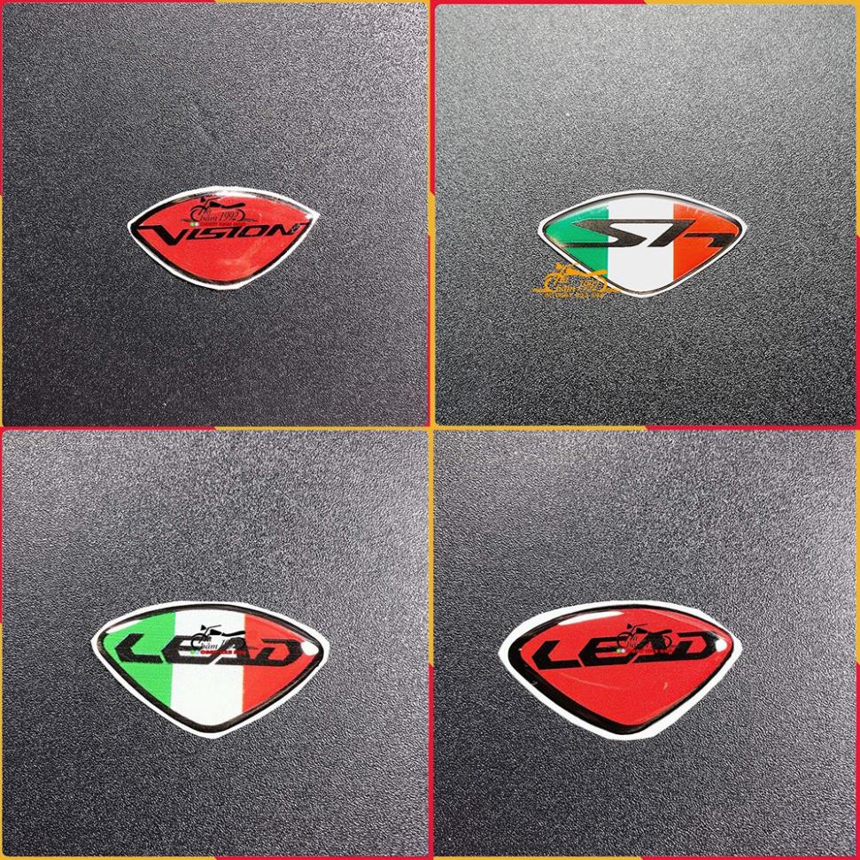 ✅ Tem Chữ Sh Nổi Màu Đỏ Dán Mặt Nạ Xe Máy Sh, Vision, Lead , Sh Mode  ✅