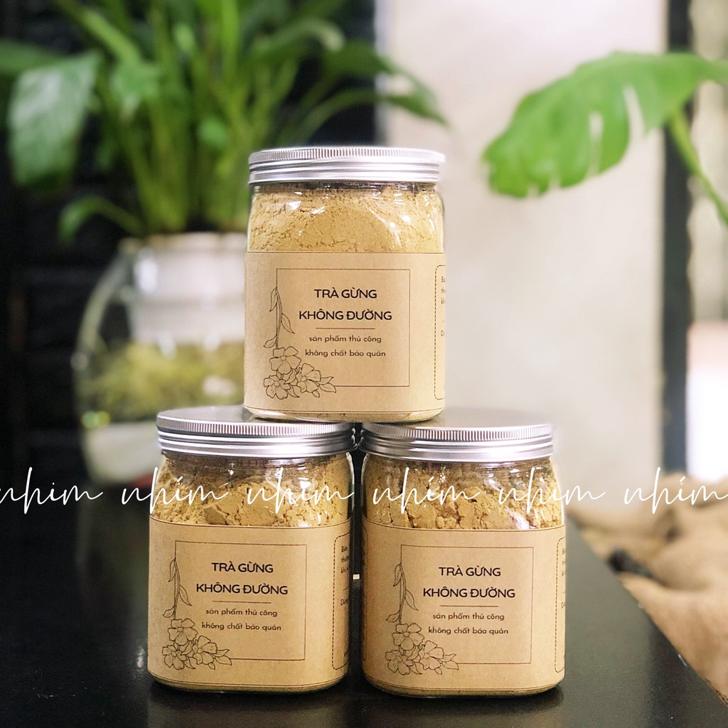 Trà Gừng Không Đường 250g Làm Thủ Công Từ Gừng Sẻ Nguyên Chất Không Chất Bảo Quản