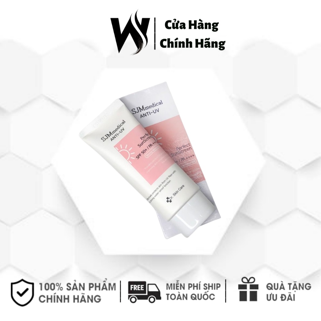 [Hàng Chuẩn]Kem Chống Nắng Nâng Tone Da SJM Medical Anti UV Perfect SunScreen SPF50+/PA++++ 60g Hàn Quốc White Store