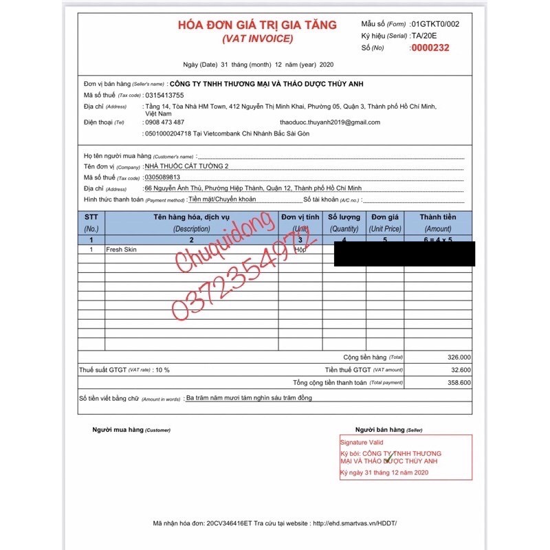 Serum trắng da giảm thâm nám Fresh skin  hộp 30 viên