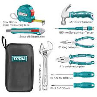THKTHP90096 Bộ 9 dụng cụ cầm tay TOTAL TÚI VẢI