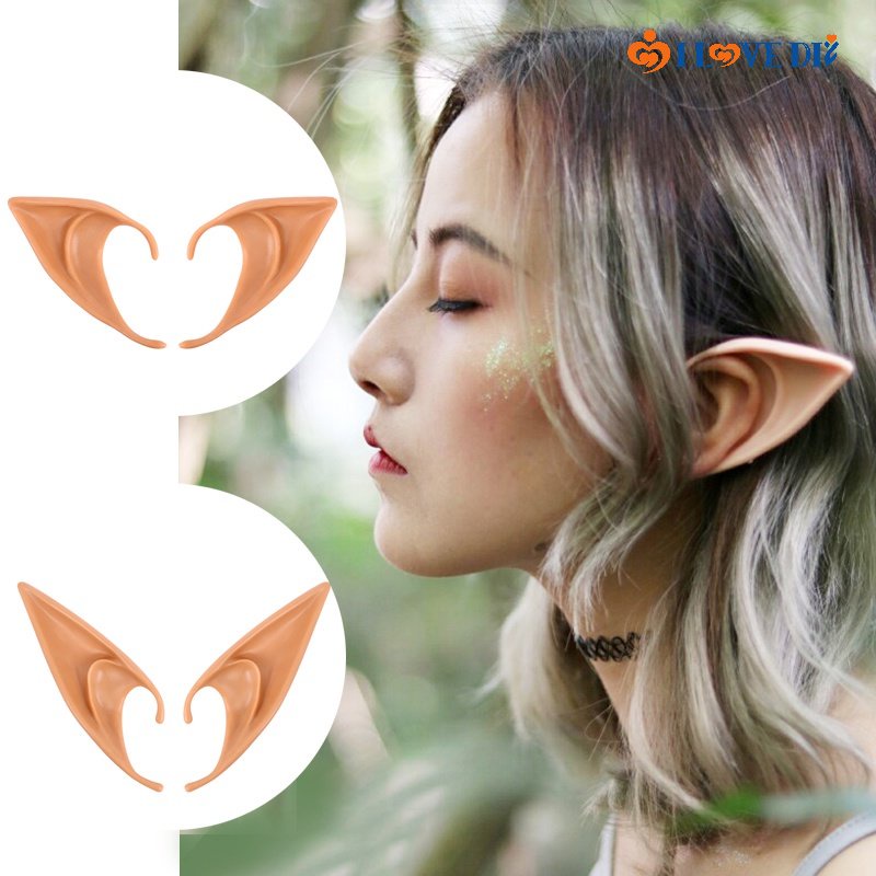 1 Cặp Tai Yêu Tinh Giả Mềm Mại Bí Ẩn Hóa Trang Halloween