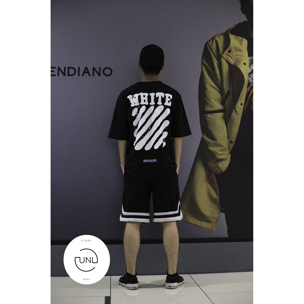 Áo thun tay lỡ unisex Form rộng Off-White Đen form rộng | Lee Hoàng Group | BigBuy360 - bigbuy360.vn