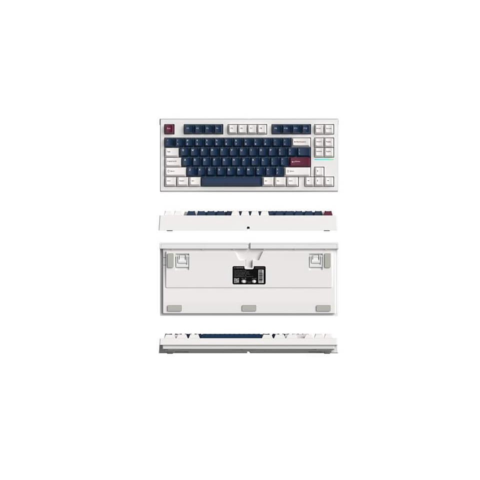 Bàn phím cơ FL-Esports FL750 CPM White Olivia/ Metal Heart I Gasket Mount I 3 Mode - Hàng chính hãng