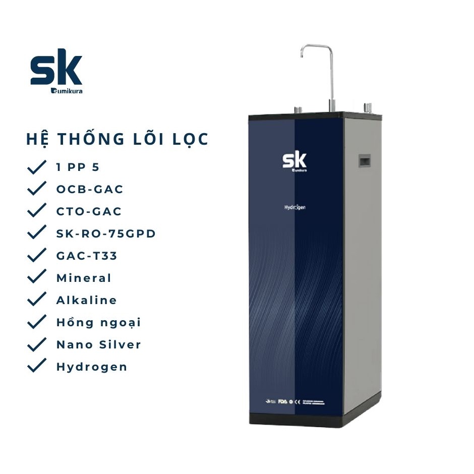 Máy Lọc Nước Hydrogen 10 lõi 2 Chức Năng SK Sumikura SKW-HN-10FS2