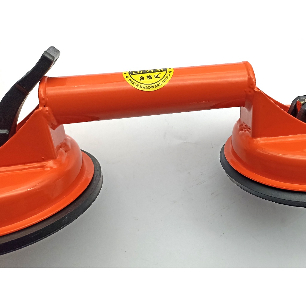 Hít kính hít gạch men 2 chấu tay sắt sơn màu cam Ø118mm