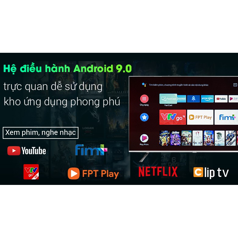 Android Tivi Casper 55 inch 55UW6000, Tivi 55in giọng nói thái lan giá rẻ. 2022