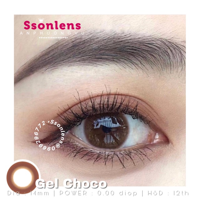 ( CÓ CẬN) Mẫu Gil Black Choco 14mm - Vassen Contact Lens Kính áp tròng