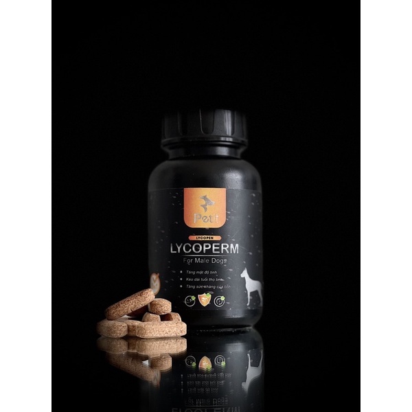 Dinh dưỡng phối giống cho chó, mèo đực, Gia vị dinh dưỡng LYCOPERM cho chó mèo đực trưởng thành - Petit Vietnam