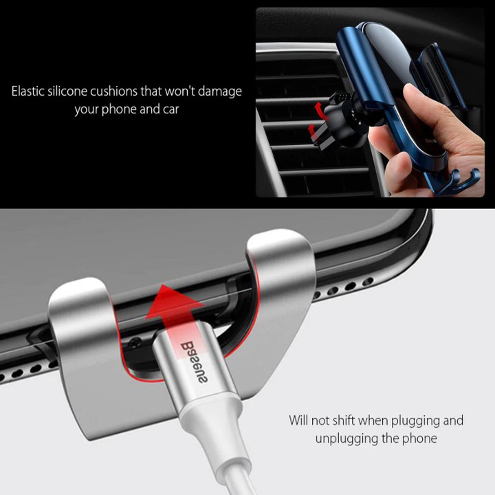 Giá đỡ điện thoại gắn trên cửa gió điều hòa ô tô nhãn hiệu Baseus SUYL-WL01 - Hàng chính hãng | BigBuy360 - bigbuy360.vn