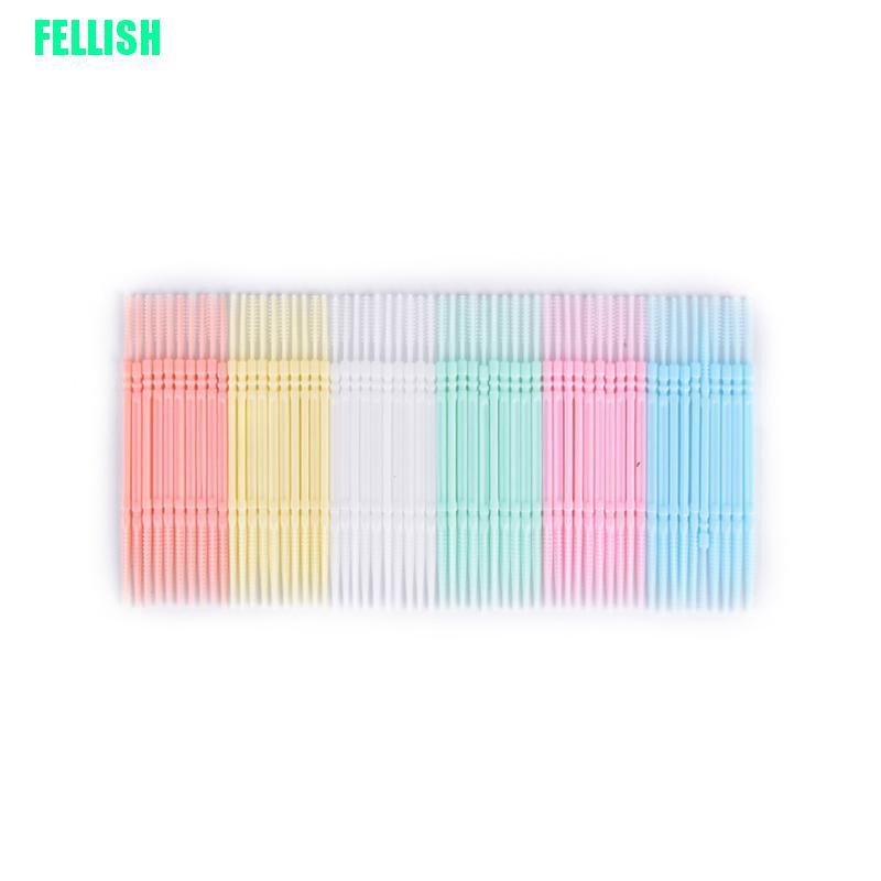 [Hàng mới về] Set 100 tăm xỉa răng 2 đầu bằng nhựa chăm sóc răng miệng