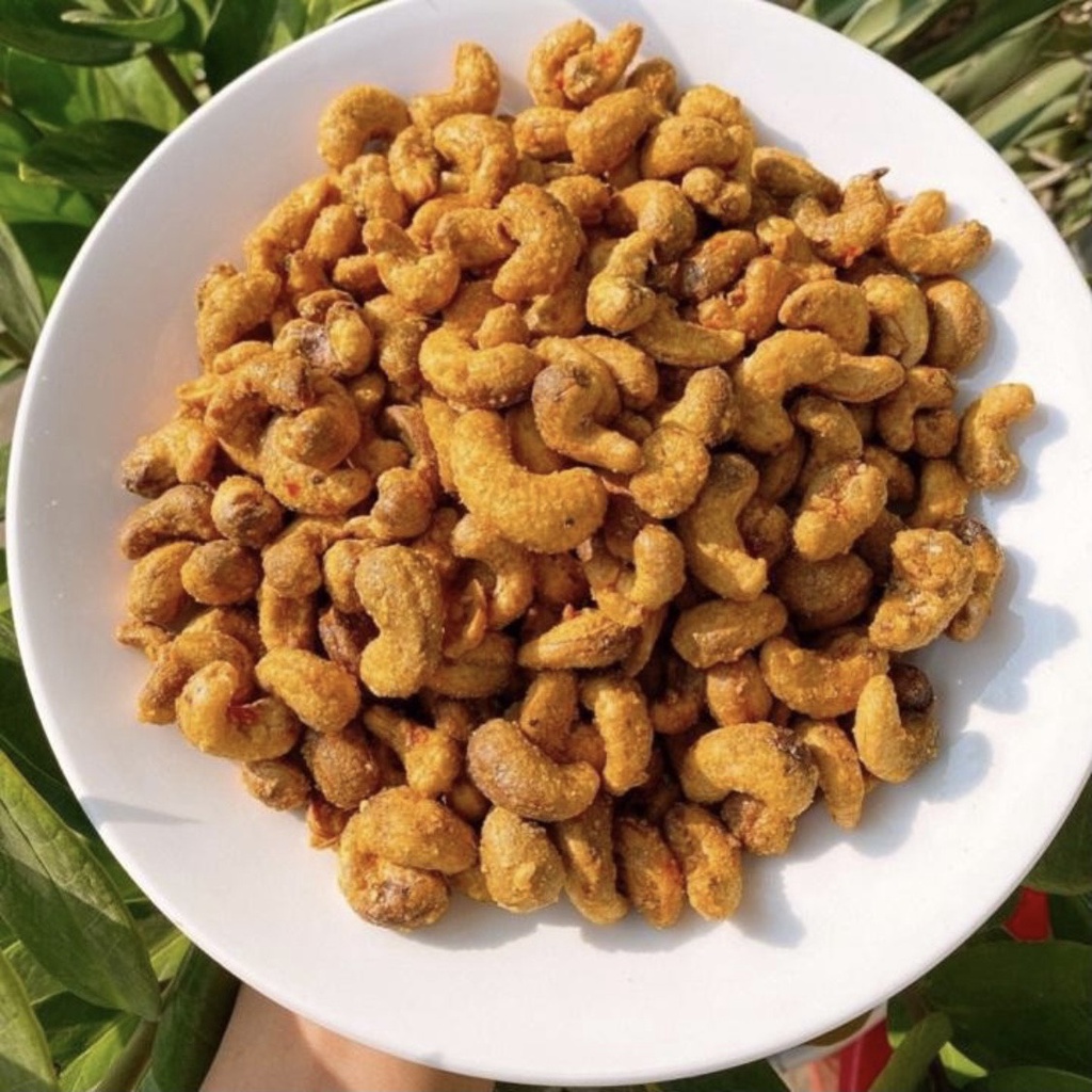 Hạt Điều Rang Tỏi Ớt loại đăc biệt 500 gram - thơm ngon an toàn thực phẩm nhà Nudufoods