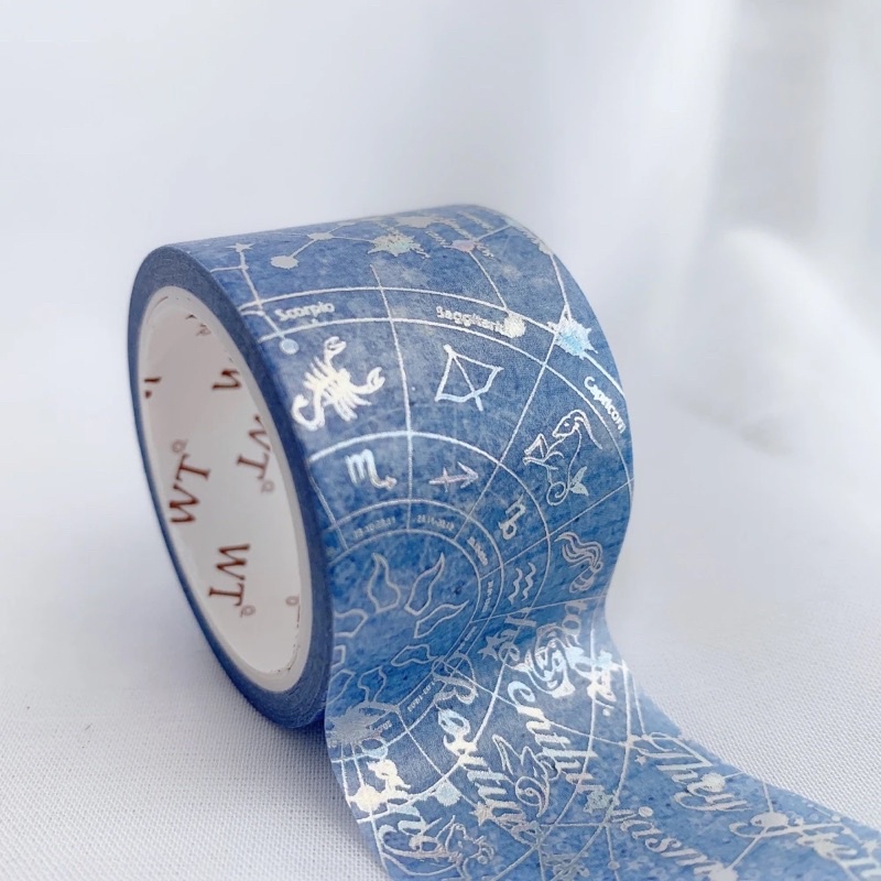 (Chiết theo chu kỳ) 6 mẫu washi tape cung hoàng đạo Constellation Dream