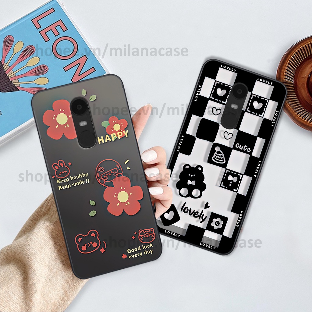 Ốp Xiaomi Redmi Note 4/ Note 4x / Redmi 5 Plus in hình caro trái tim siêu đẹp, siêu nét đầy phong cách cá tính