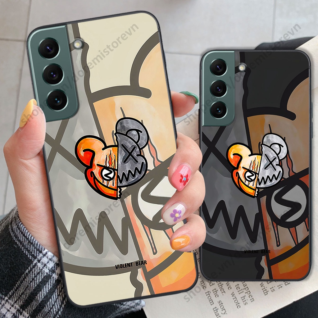 Ốp lưng Samsung S22 / S22 Plus / S22 Ultra / S22+ hình kaws, kith, bear brick nổi 3D phong cách độc đáo