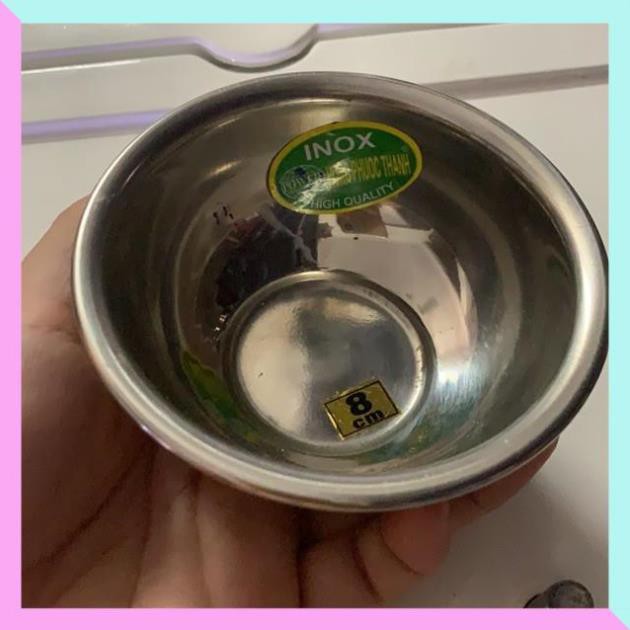 Bát inox 8cm, 10cm, 12cm trộn mặt nạ trong làm đẹp