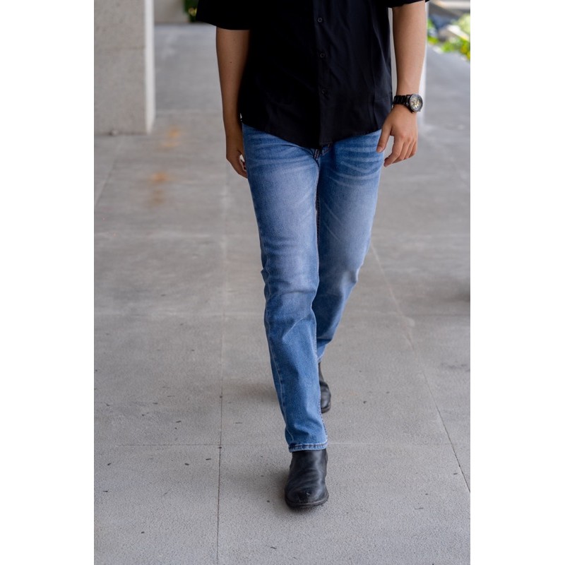 [⚡Tặng quần⚡️] Quần jean nam VNXK ống đứng xanh nhạt | BigBuy360 - bigbuy360.vn