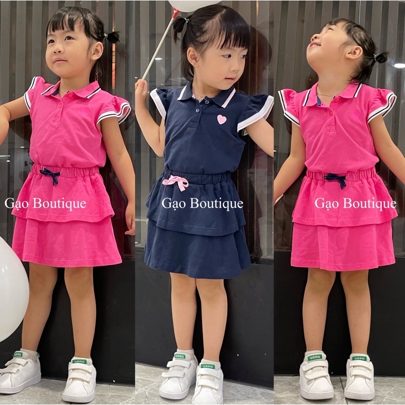 Set áo cánh tiên kèm chân váy Little maven cho bé gái 11-28kg
