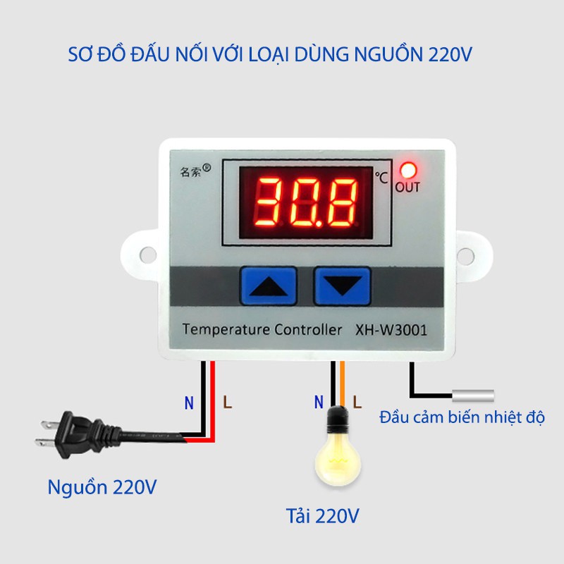 Bộ Điều Khiển Nhiệt Độ Kỹ Thuật Số Xh-W3001 ứng dụng trong lò ấp trứng, bể cá, vườn ươm..