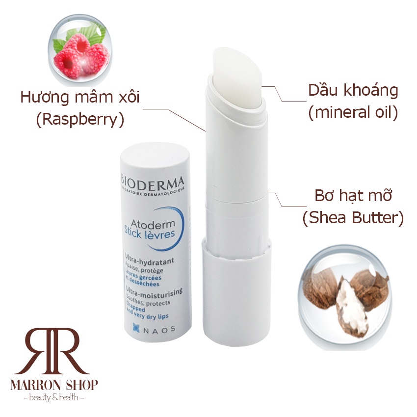 Son dưỡng môi không màu, son dưỡng Atoderm Stick Levres