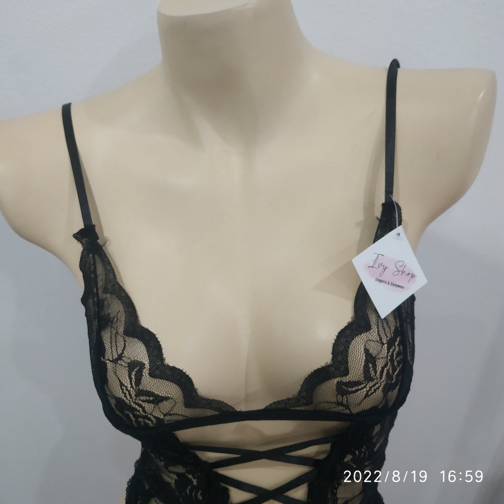 Bộ Đồ Ngủ Nữ Sexy Ren Kiểu Dáng Garter Corset Ren Liền Kẹp Tất - gc002 - Ivyshop  #99