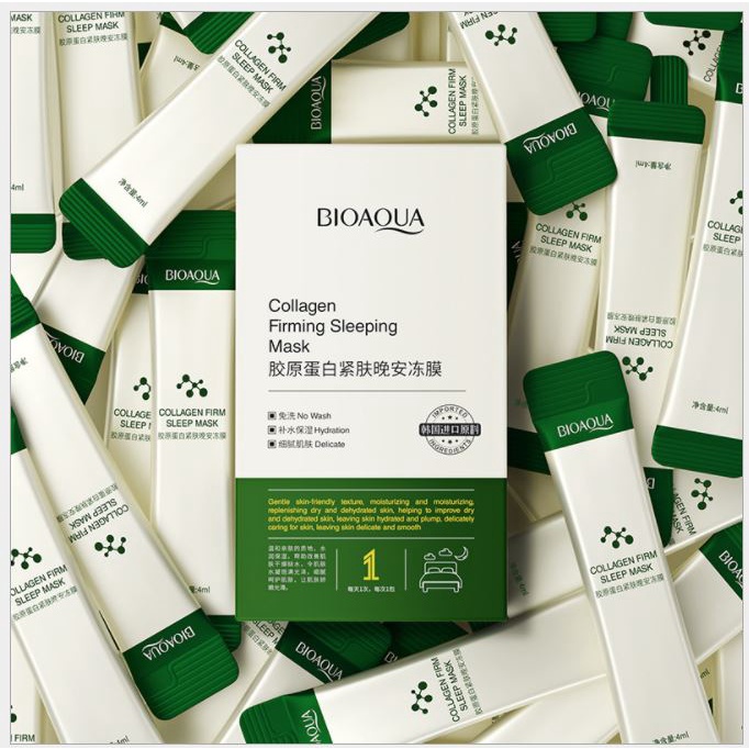 Gói mặt Nạ Ngủ Collagen Nha đam Việt quất Bioaqua Dưỡng Trắng Cấp Ẩm Chống Lão Hóa Da