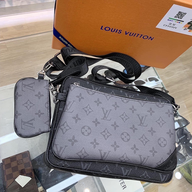 Túi đeo Louis Vuitton 3in1 da bò hoa monogram 25x19x7 [ Dota ]