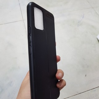 Ốp Vivo V20 dẻo đen vân da
