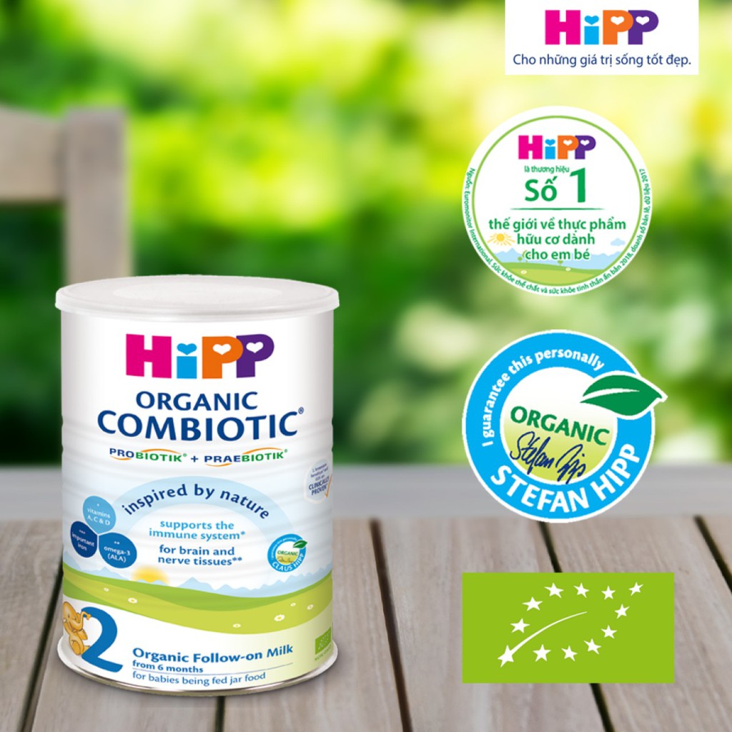 Sữa Bột HiPP COMBIOTIC ORGANIC HMP Số 2 Lon 800G  MẪU MỚI