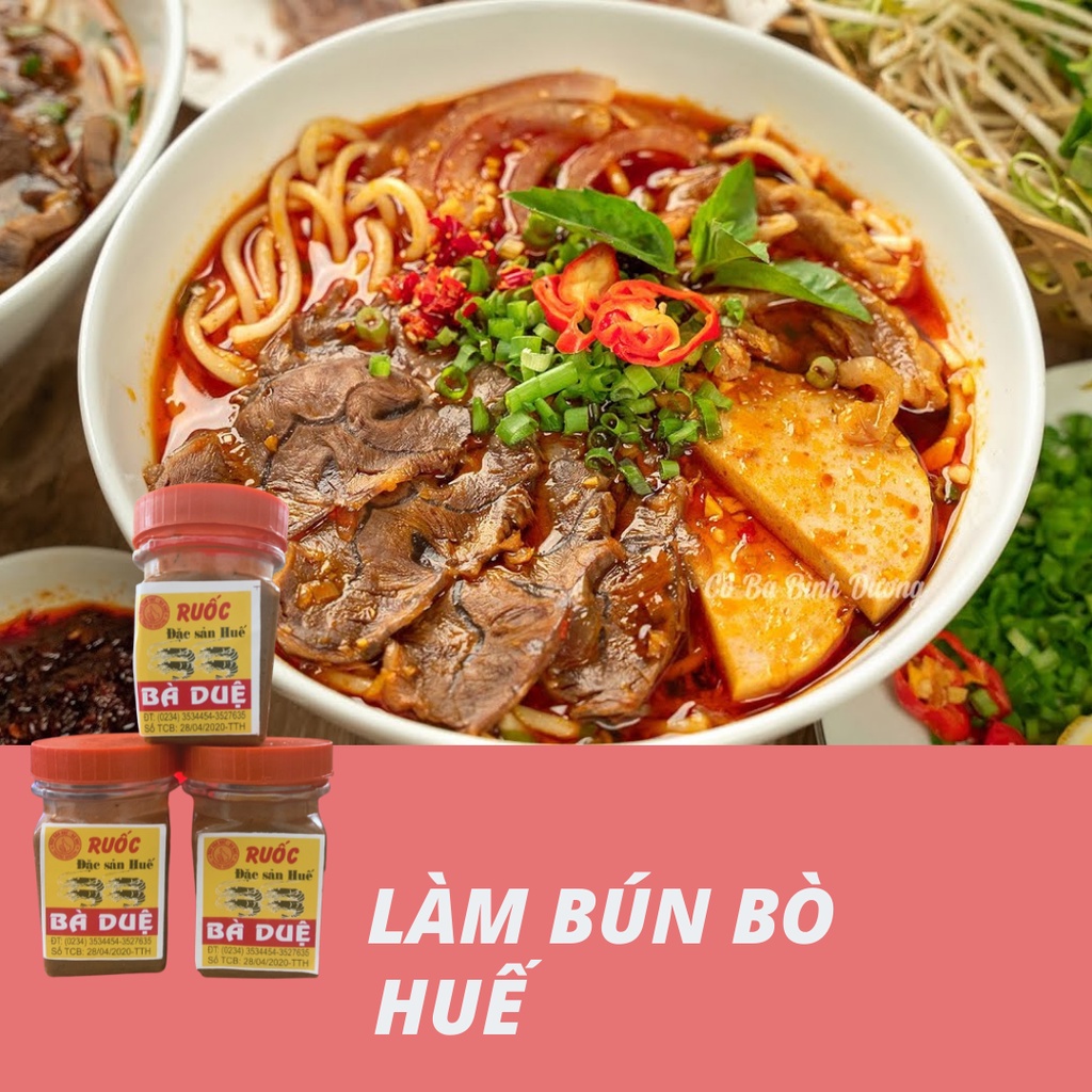 Mắm Ruốc Bà Duệ Huế - Gia Vị Nấu Bún Bò Xào Thịt – Nước Chấm Xoài