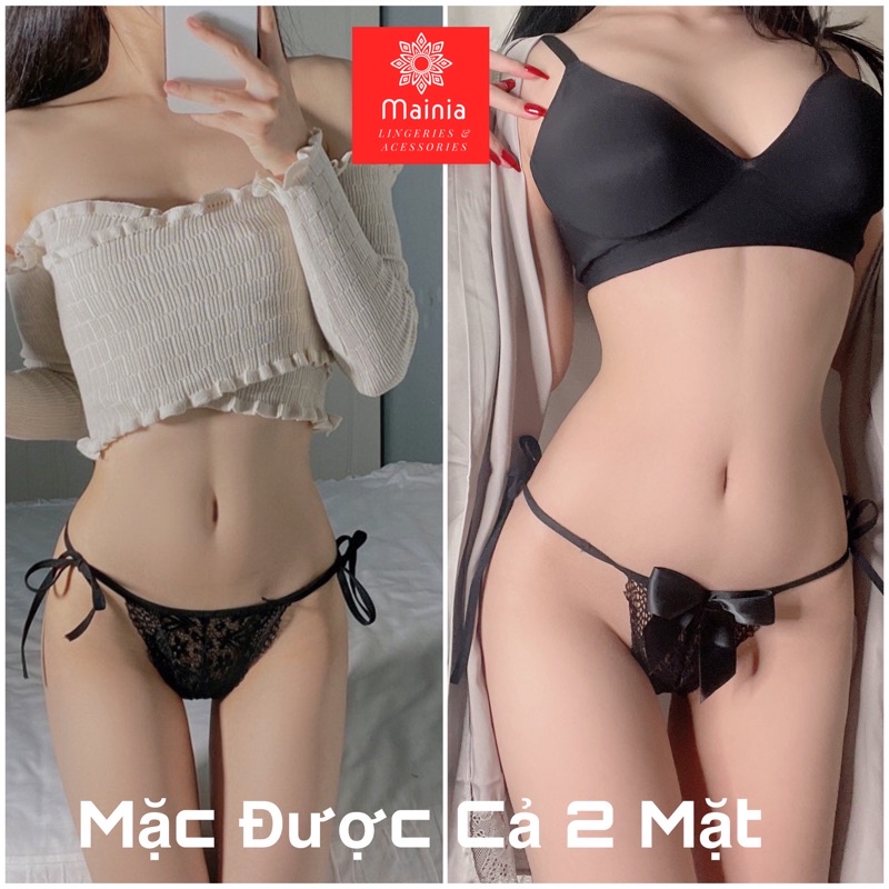 Quần Lót Ren Buộc Cột Dây Đính Nơ Trước Siêu Xinh Sexy Gợi Cảm Cao Cấp Mainia Shop