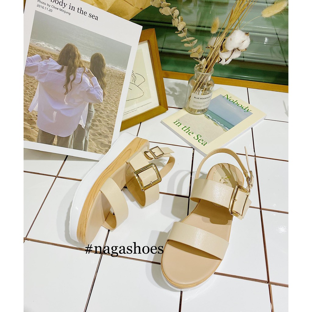 TẾT🌺 <3 Giày Sandal Nagashoes 2 Quai Ngang Khóa Trơn Nas183 > . new ‼️ . new ! <3 🇻🇳 2020 : : ' Chuẩn ^ ` ^ ' ss