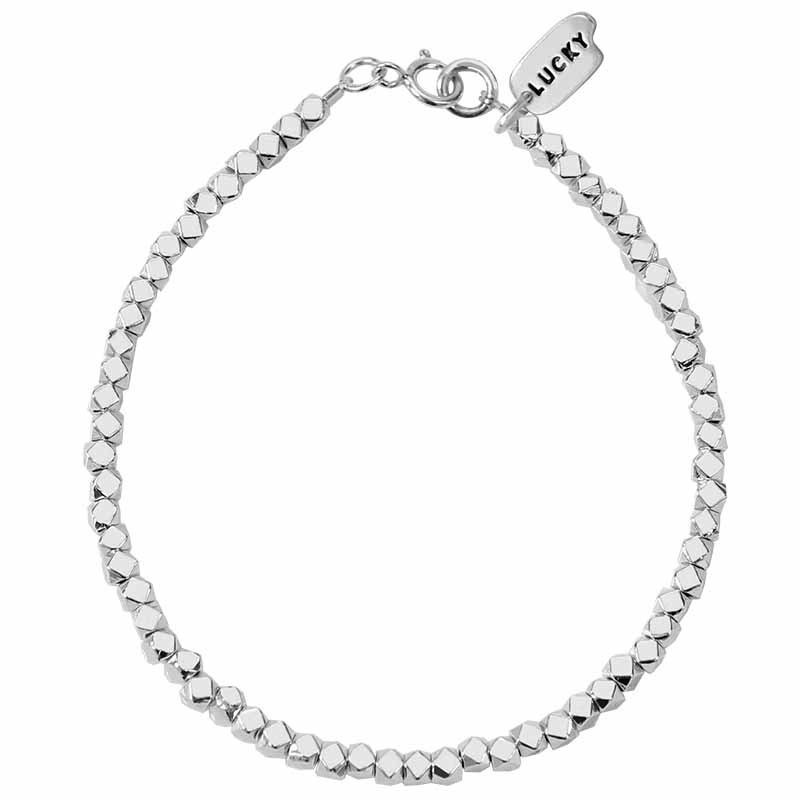 Hàng Mới Về [Hàng Mới Về] Vòng Tay Mạ Bạc Họa Tiết Hình Học Sang Trọng Thời Trang