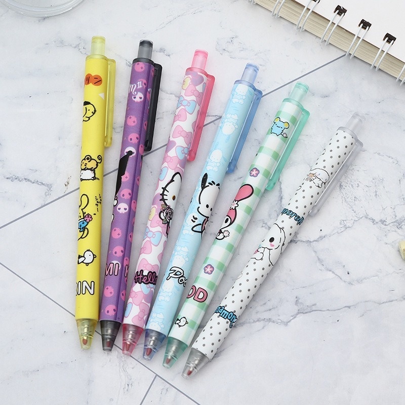 Bút Bi Mực Đen Hình Thỏ Mèo Hoạt Hình Dễ Thương Cỡ Lớn 0.5mm