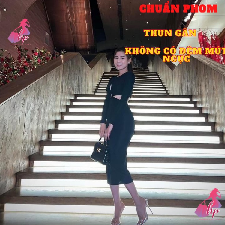 Váy đầm khoét ngực hở eo lưng  nữ dáng dài tay dài ôm body màu đen sang chảnh hàn quốc dự tiệc alohashop91