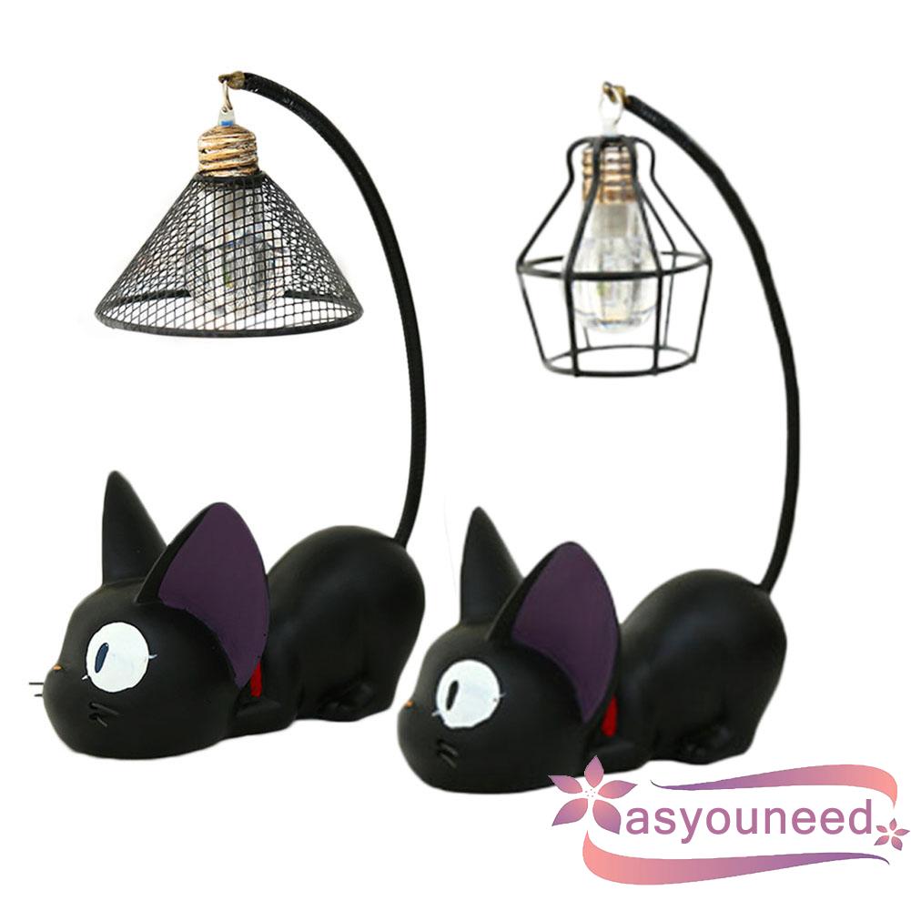 AyD-LED Night Lamp Creative Resin Cat Ornament Table Lamp Children´s Cartoon Room Lamp