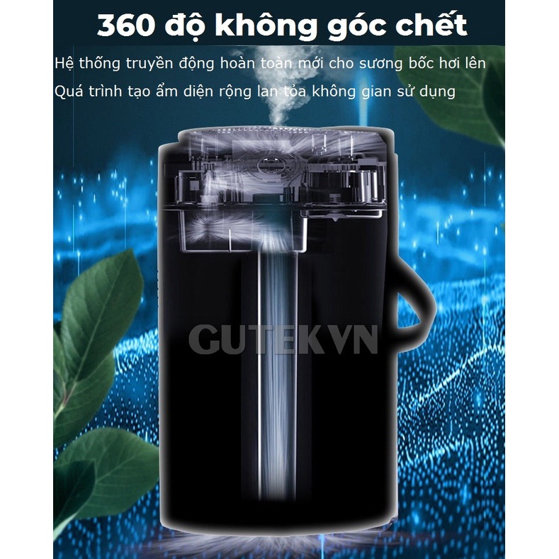 Máy phun sương tạo độ ẩm xông tinh dầu kiêm loa bluetooth không dây nghe nhạc đèn led nhiều màu – Gutek K1