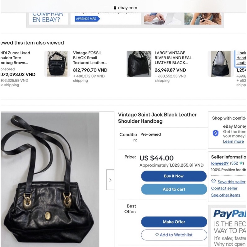 Túi đeo chéo da bò thật hiệu SAINT JACK của Anh  ,mới hơn 90%, dây đeo bản to đeo êm vai thích lắm nha .