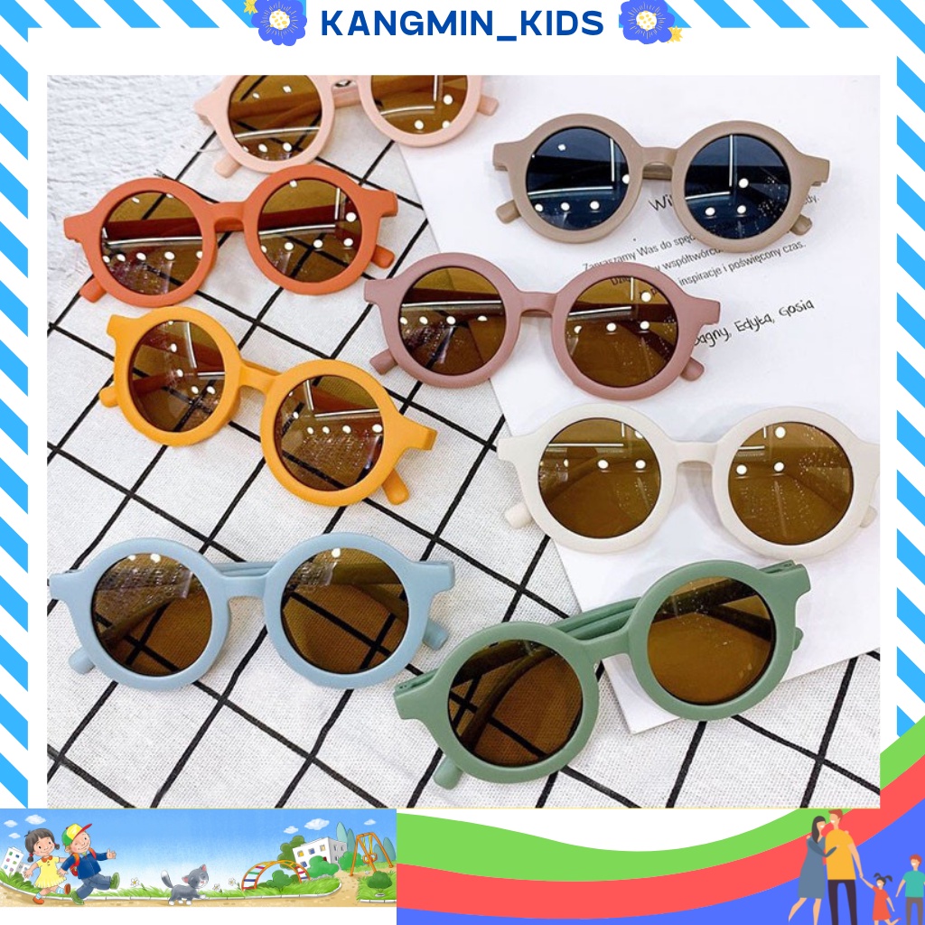 Kính cho bé Kangmin kids, kính cho bé trai bé gái kiểu Hàn Quốc K001, đồ cho bé trai bé gái từ 1-6 tuổi