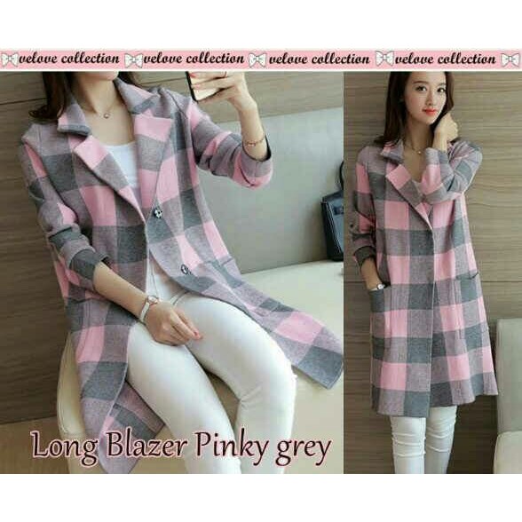 Áo khoác Blazer vải voan dáng rộng cổ chữ V thanh lịch thời trang mùa đông Hàn Quốc 2019 9604CL
