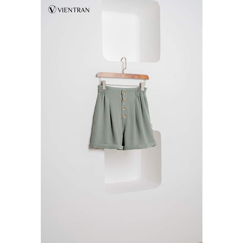 Quần Short Nữ Cạp Chun Gấu Lơ Vê Vienne Tran V64S21Q016