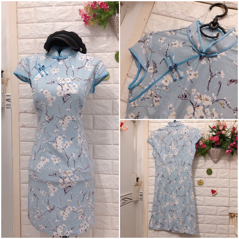 Sườn xám Trung Hoa trẻ trung dưới 60 kg